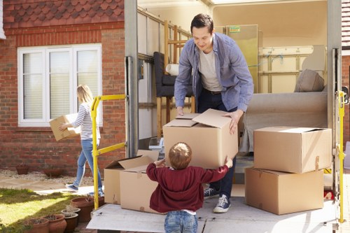 Customer receiving assistance during move