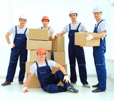 Movers preparing for a local household move