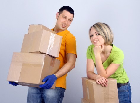 Experienced movers handling fragile items