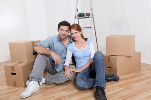 Experienced movers handling packing