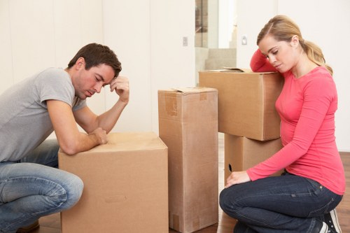 Movers Rush Green truck prepared for relocation