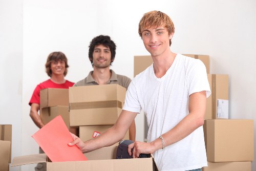Experienced movers coordinating a relocation